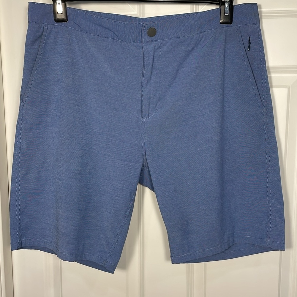 JOHNNIE-O Men’s Jupiter Cotton Performance Shorts Size 34 Blue Pockets Chino - Picture 2 of 16